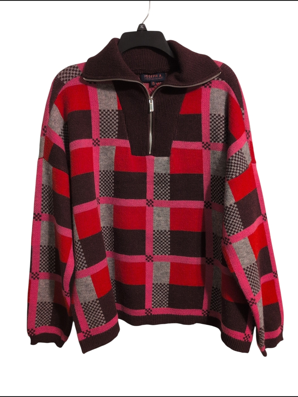Nwt $78 Joseph A Zip-Front Sweater Casual Travel Dress Warm Soft XL